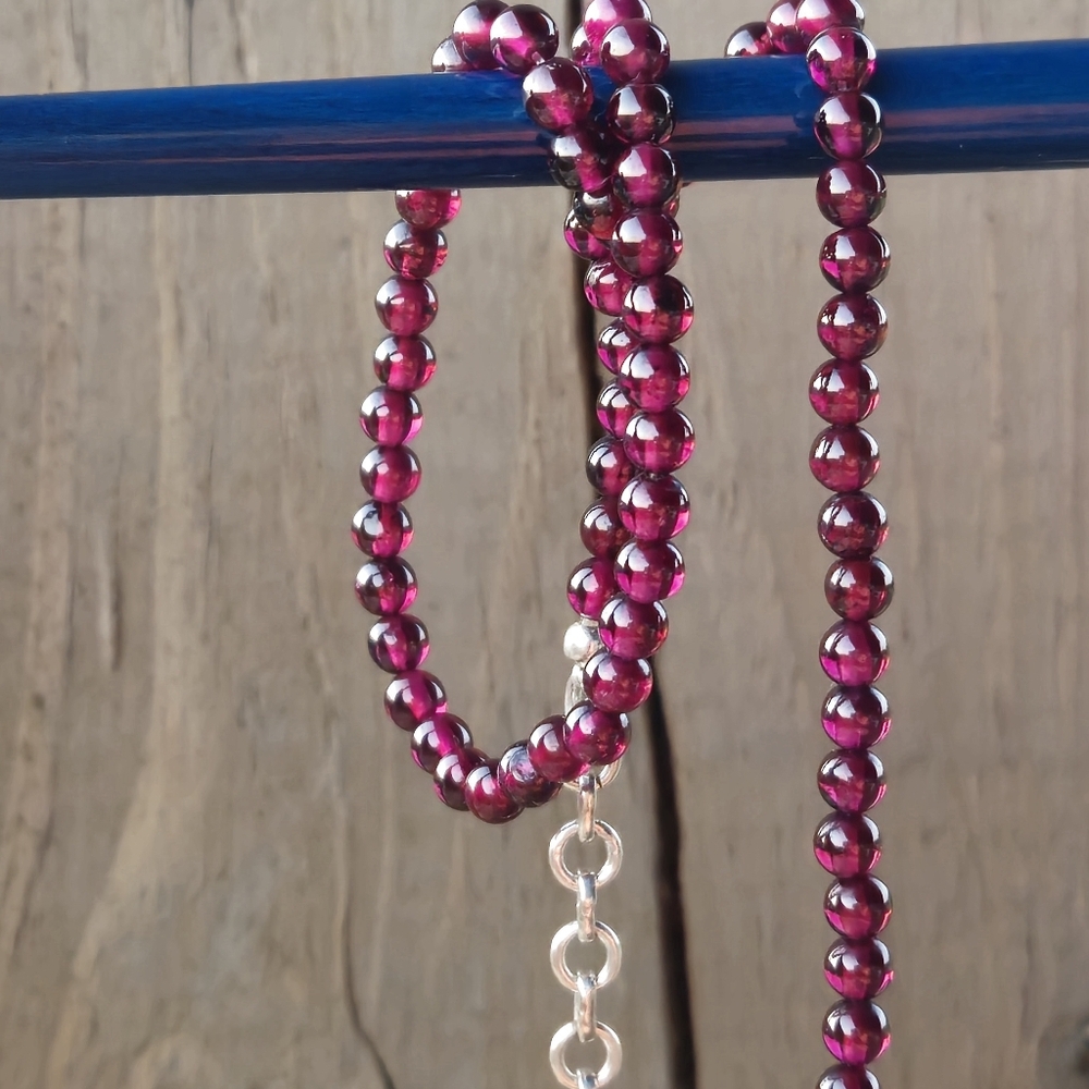 Nicky Butler Mozambique Garnet NB Designer Bead Necklace 925 Sterling Silver NWT